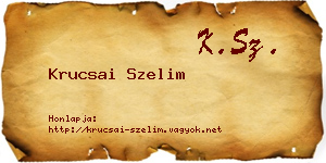Krucsai Szelim névjegykártya